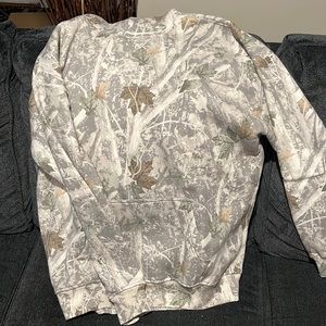 Abercrombie cream camo viral tik tok hoodie in size large tall